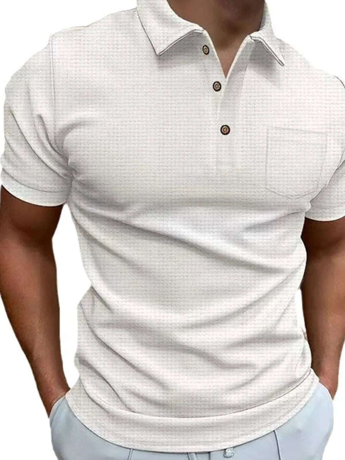 Men's Full Size Collared Neck Short Sleeve Polo Plus Size
