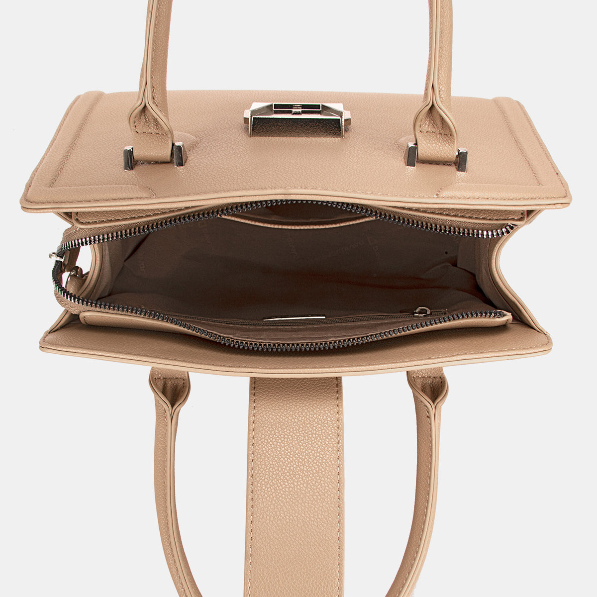 David Jones PU Leather Handbag open