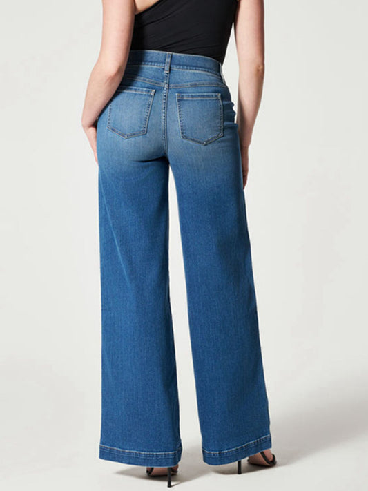 Wide Leg Long Jeans Back