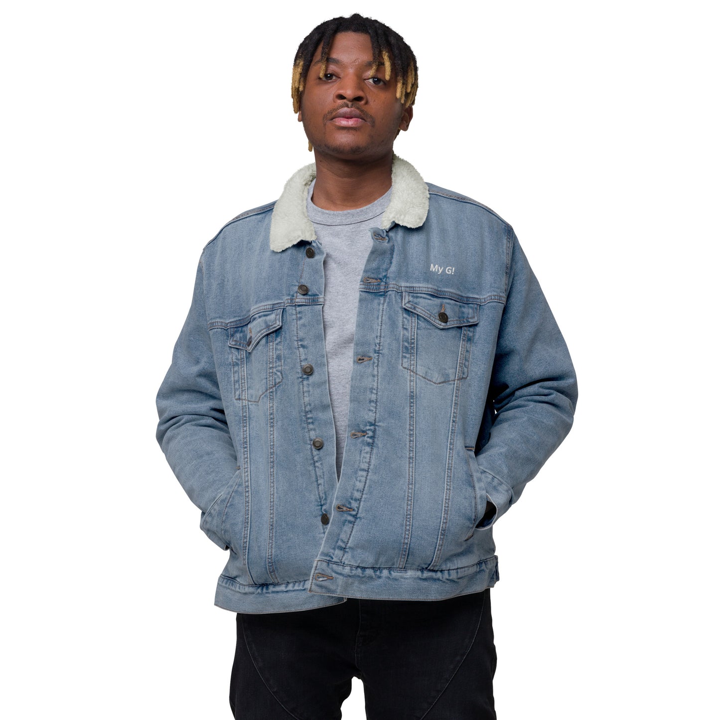 Denim Sherpa Jacket My G! Front