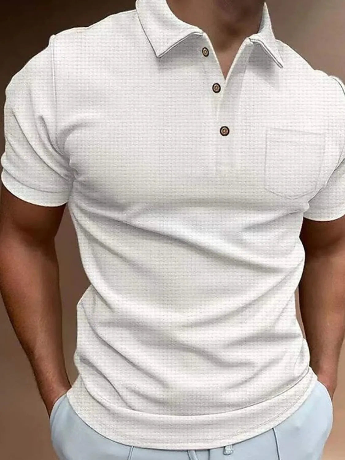 Men's Full Size Collared Neck Short Sleeve Polo Plus Size