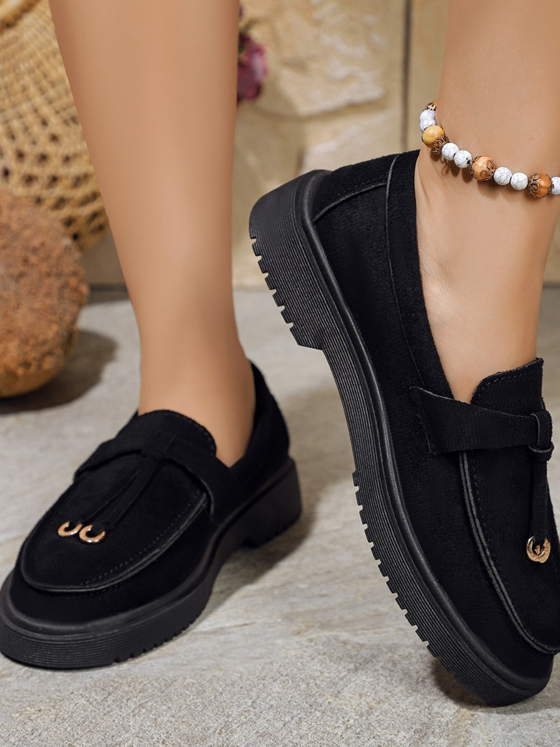 Round Toe Flat Slip-Ons