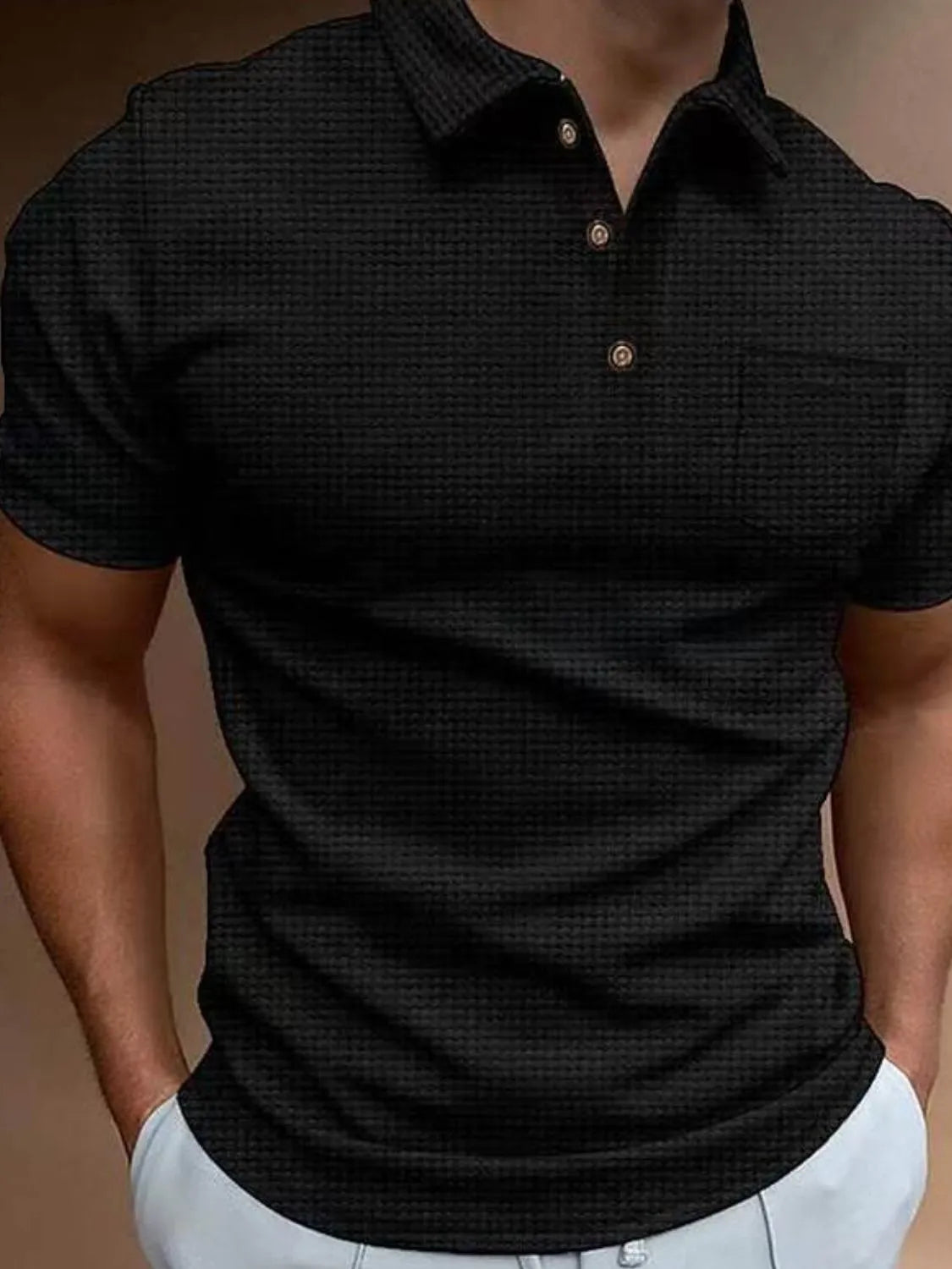 Men's Full Size Collared Neck Short Sleeve Polo Plus Size