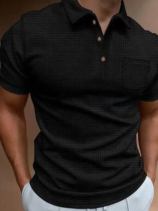 Men's Full Size Collared Neck Short Sleeve Polo Plus Size