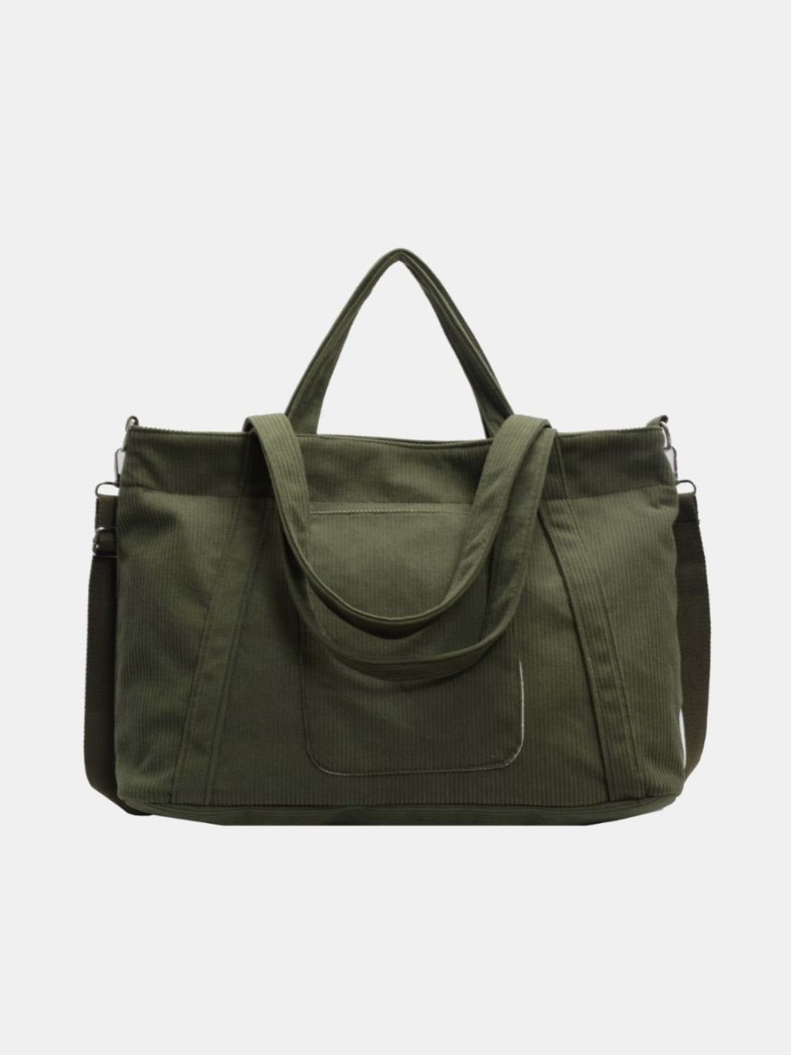 Corduroy Solid Large Tote Bag