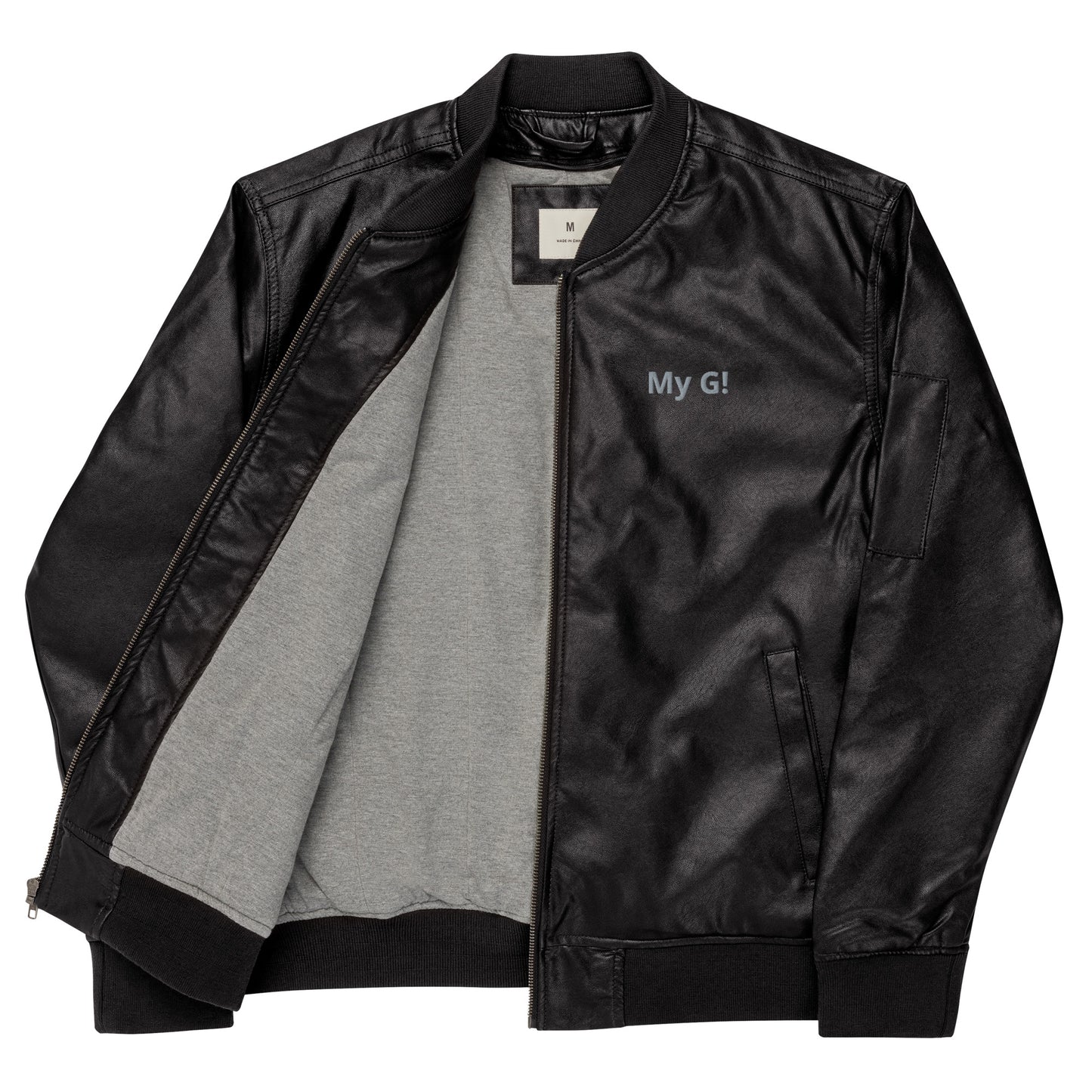 Leather Bomber Jacket My G!