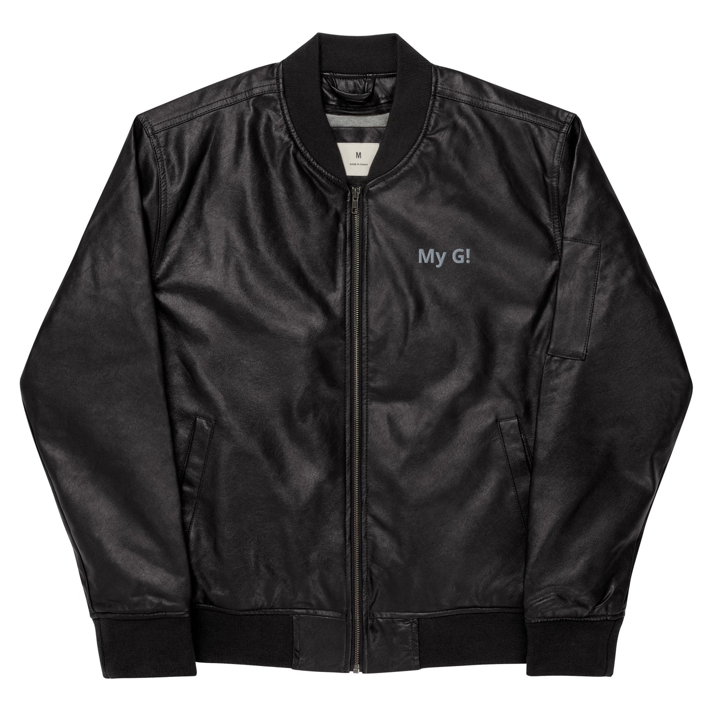 Leather Bomber Jacket My G!