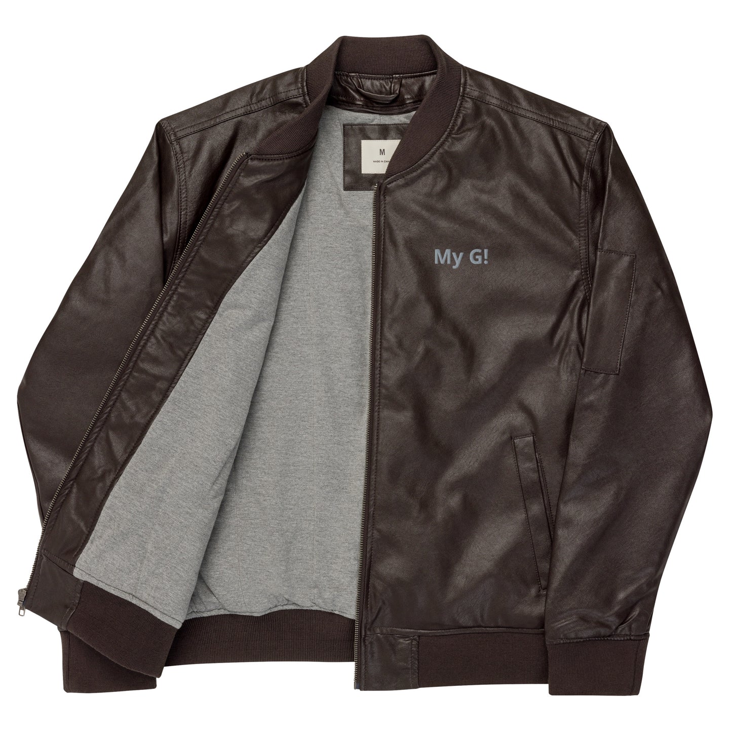 Leather Bomber Jacket My G!