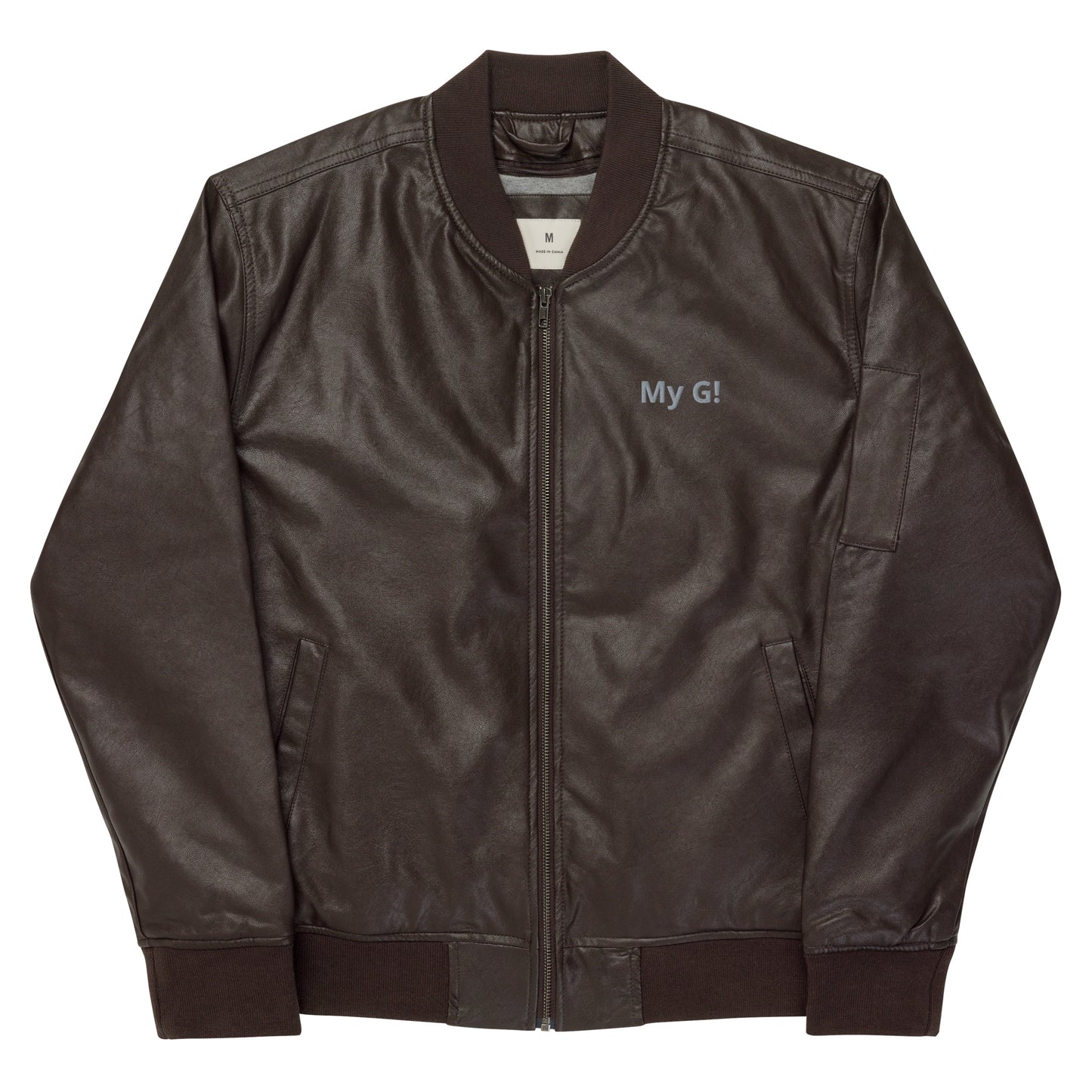 Leather Bomber Jacket My G!