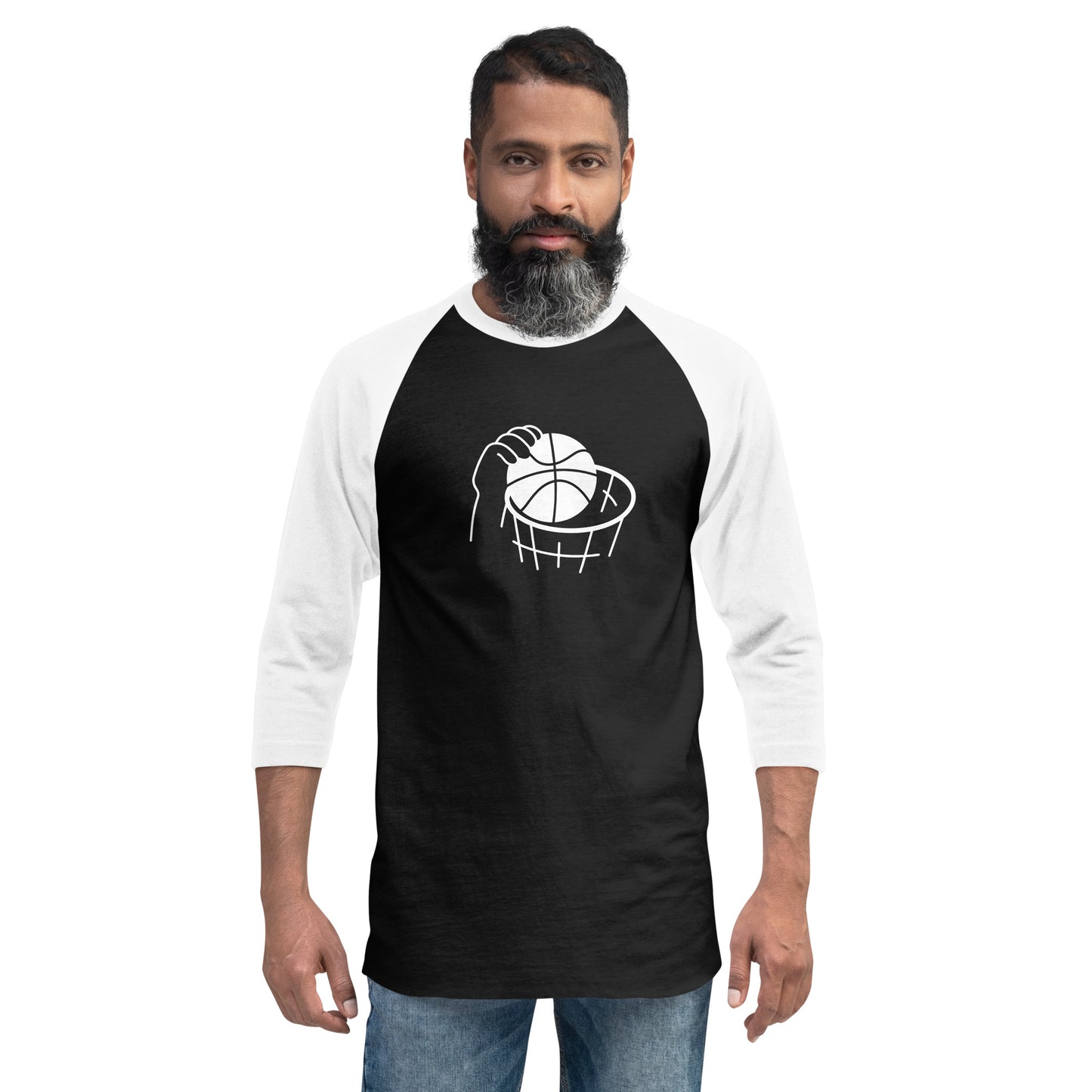 3/4 sleeve Raglan B'ball Shirt Men's Front