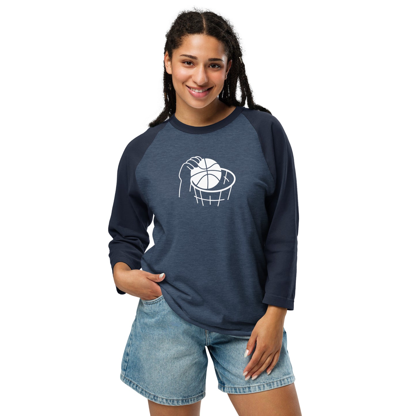 3/4 sleeve Raglan B'ball Shirt Ladies