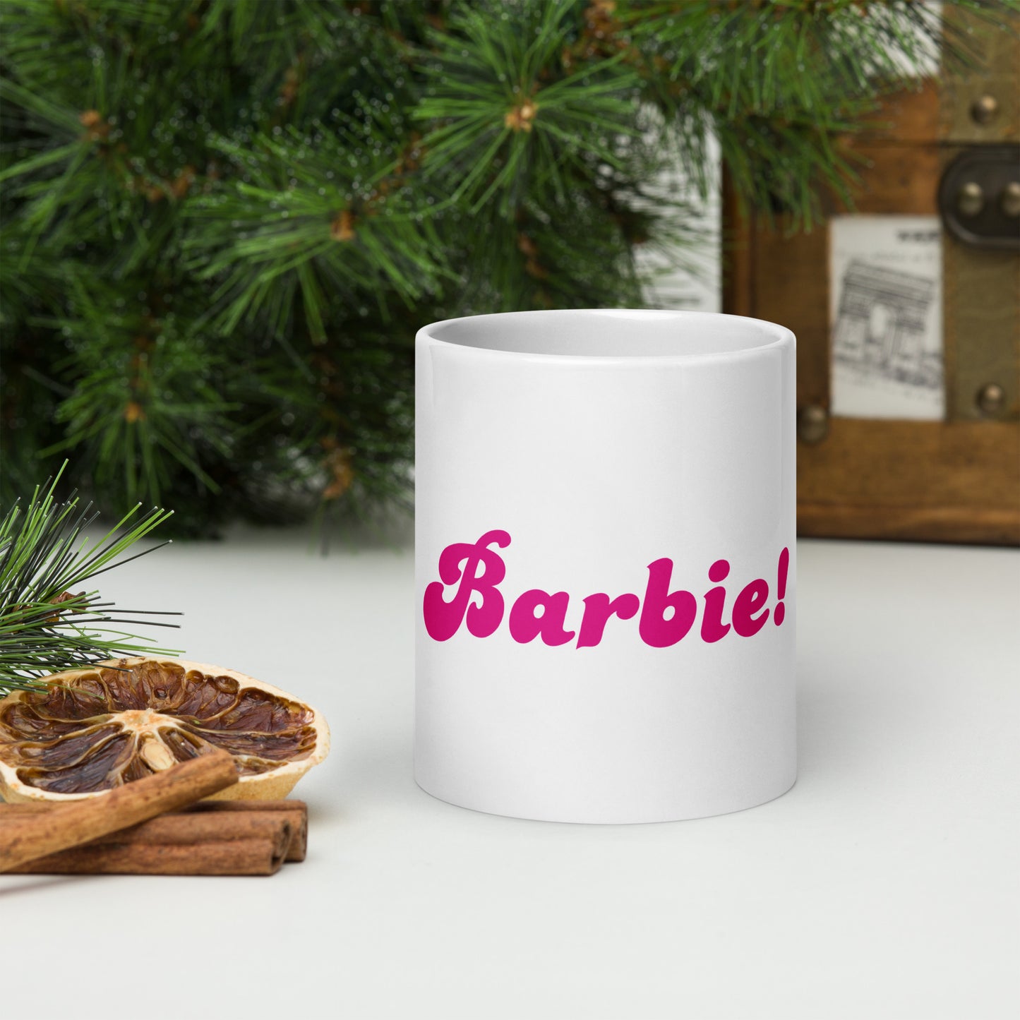 Barbie White Glossy Mug