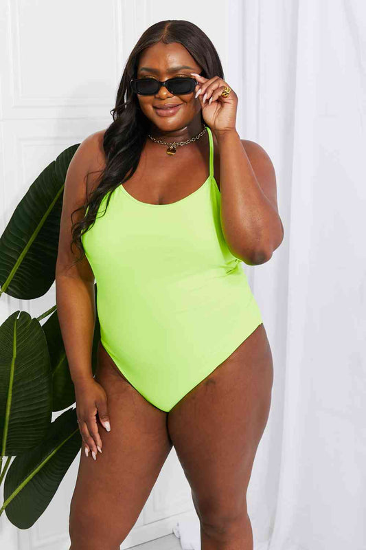 Marina West Swim High Tide One-Piece in Lemon-Lime